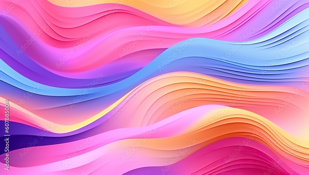 a colorful abstract pink and purple wave background. Generative AI