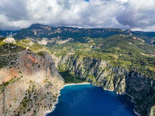 Aerial Perspective of Butterfly Valley, Ölüdeniz: Unspoiled Natural Beauty