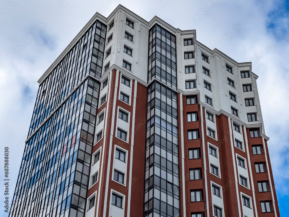 Saint Petersburg, September 27, 2023. Multi-storey modern residential building Saint Petersburg, September 27, 2023. Multi-storey modern residential building