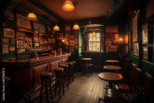 Generative AI illustration of irish pub
