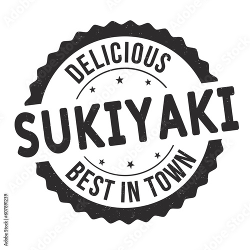 Sukiyaki grunge rubber stamp