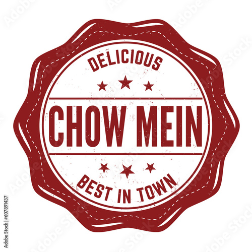 Chow mein grunge rubber stamp