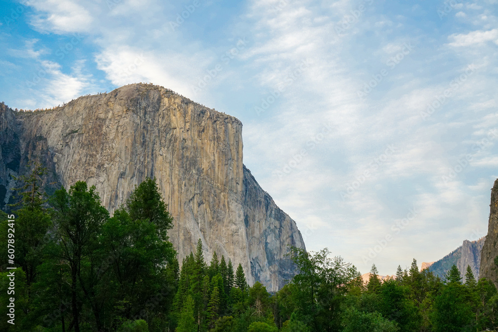 Clear view of El Capitan in Yosemite National Park