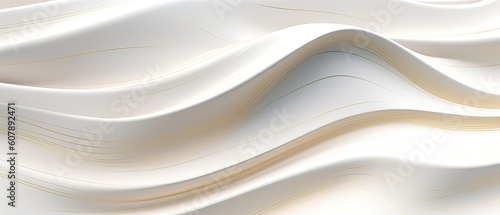 Abstract 3D White Gold Waves Background for presentation design. Suit for business, corporate, institution, party, festive, seminar, and talks