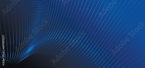 Abstract digital wave of particles. Futuristic point wave. Technology background vector. 3D rendering.