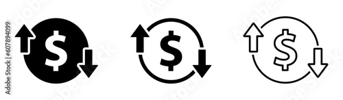 Price change vector icons set