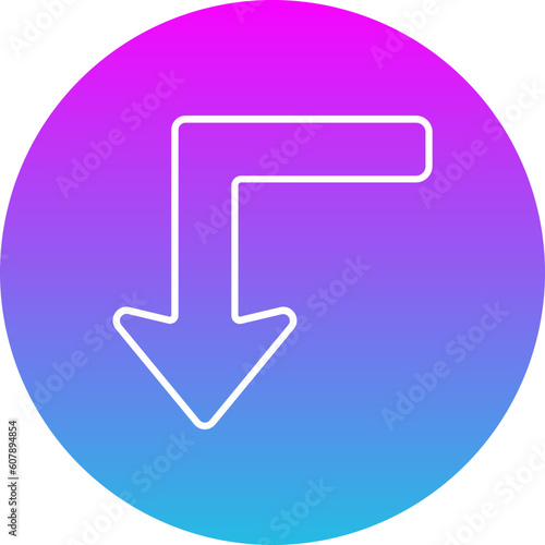 Turn Down Icon