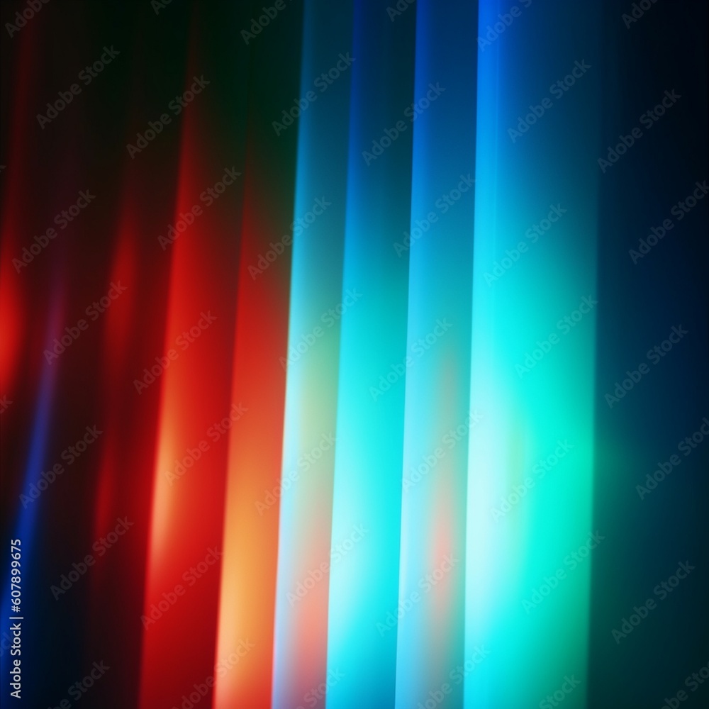 Fondo abstracto con formas lineales verticales y difuminado de luz sobre tonos azules, verdes y rojos Fondo abstracto con formas lineales verticales y difuminado de luz sobre tonos azules, verdes y rojos
