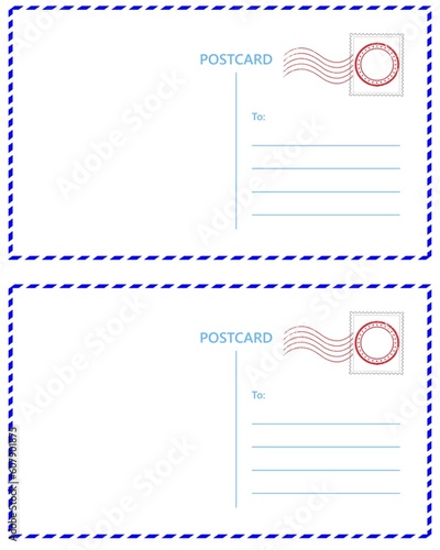 Postcard Blank Templates Printables Postcard without Stamps