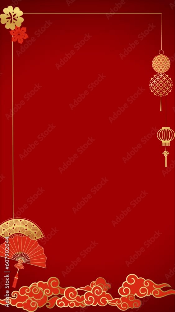 Chinese New Year scene motion seamless loop background Chinese New Year scene motion seamless loop background
