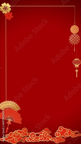 Chinese New Year scene motion seamless loop background