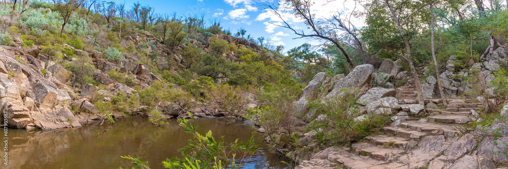 Panoramic Australian landscape bush view.	
Taken in Queensland, Australia