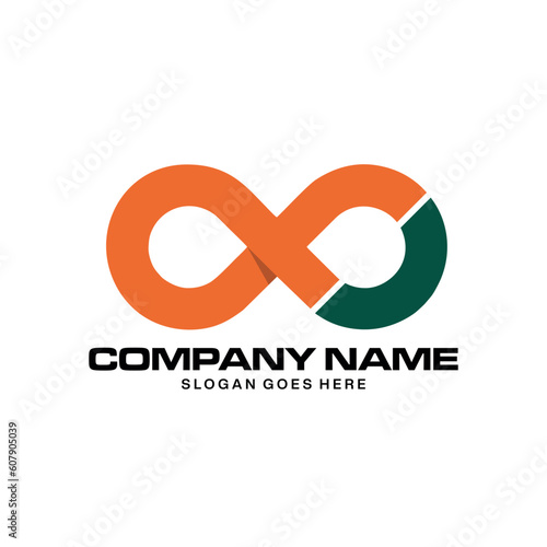 Colorful abstract infinity, endless symbol and icon