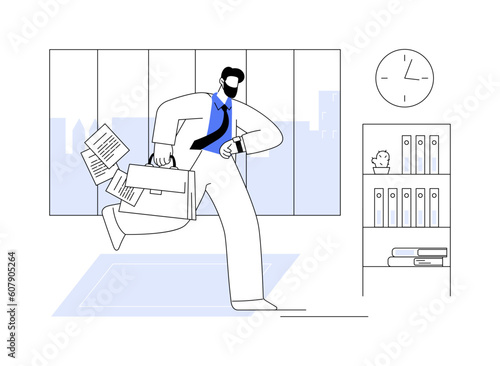 Working schedule abstract concept vector illustration.