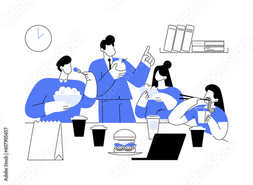Meal allowance abstract concept vector illustration.