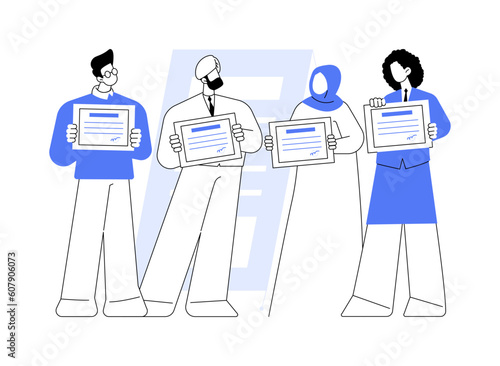 Employee scolarship abstract concept vector illustration.
