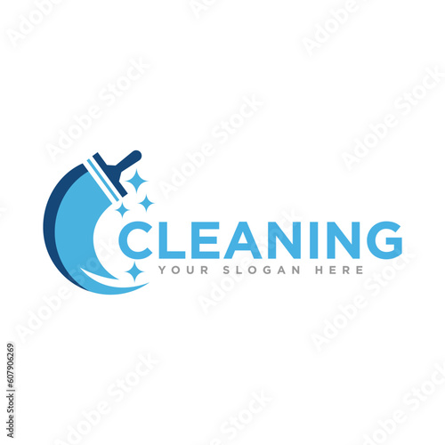 Cleaning Service Logo Design Illustration