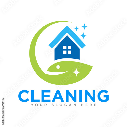 Cleaning Service Logo Design Illustration