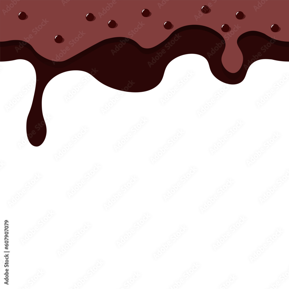 Obraz premium Chocolate drips with chocolate balls