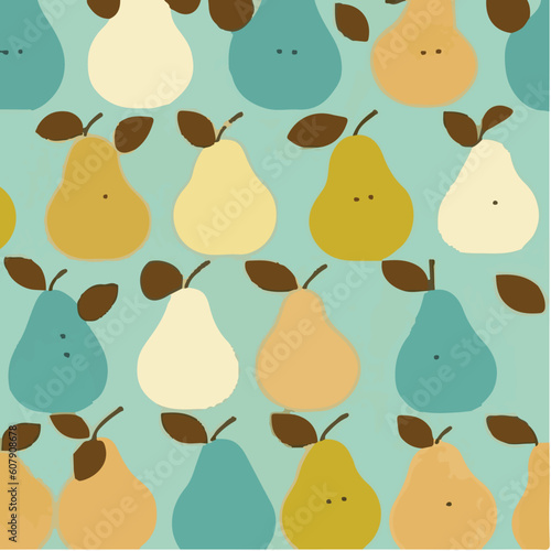 cute simple pear pattern, cartoon, minimal, decorate blankets, carpets, for kids, theme print design
