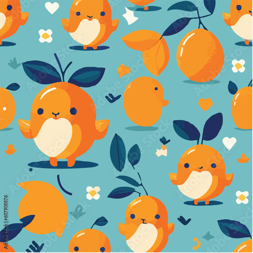cute simple mandarin pattern, cartoon, minimal, decorate blankets, carpets, for kids, theme print design
