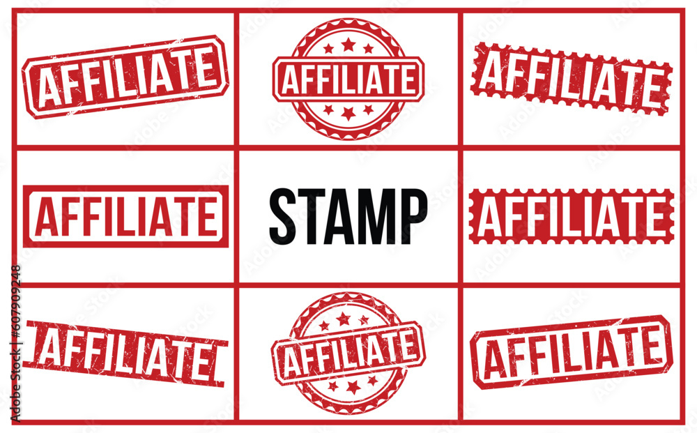 Affiliate stamp red rubber stamp set. Affiliate stamp sign. Affiliate stamp set. Affiliate stamp red rubber stamp set. Affiliate stamp sign. Affiliate stamp set.
