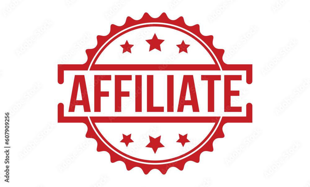 Affiliate Red Rubber Stamp vector design. Affiliate Red Rubber Stamp vector design.