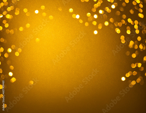 Luxury Earth Tone color background with shine, Sparkling elements and curve light effect decoration and gold bokeh. Generative AI, illustration