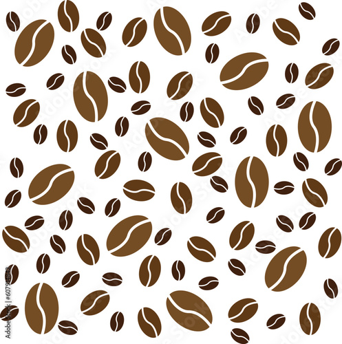 seamless background of coffee beans  vector