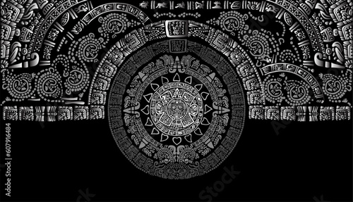Foto Calendar of the ancient Mayan peoples.