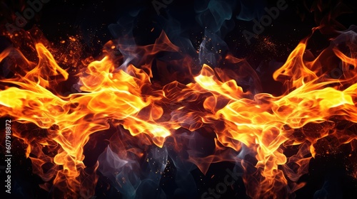 Flames and energy texture background