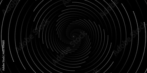 Swirling radial background. Black and white Halftone dotted background Pop art overlay texture