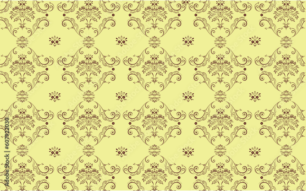 Vector illustration of elegant Victorian retro motif wallpaper Pattern Vector illustration of elegant Victorian retro motif wallpaper Pattern
