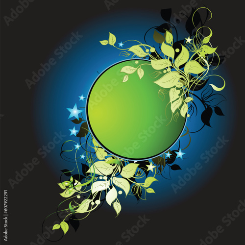 floral frame, this illustration may be usefull as designer work.