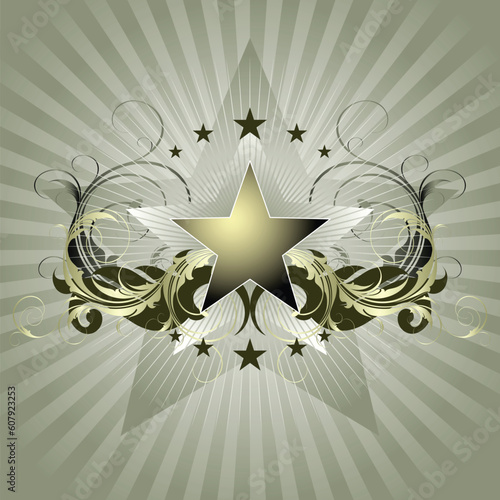 ornamental shield, this illustration may be usefull as designer work.
