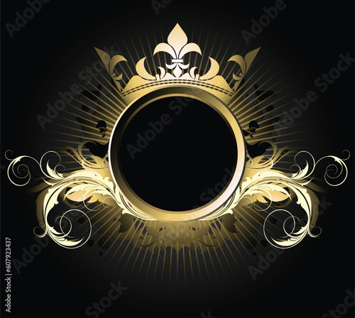 ornamental shield, this illustration may be usefull as designer work.