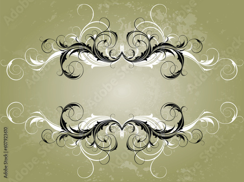 ornate banner, this illustration may be usefull as designer work.