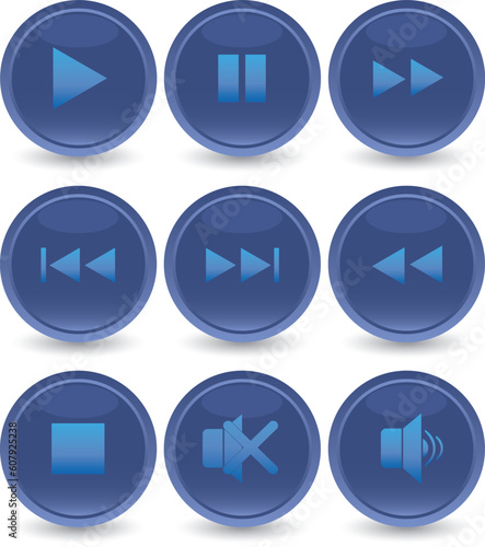 Free Download blue web icons set - GFXLoad