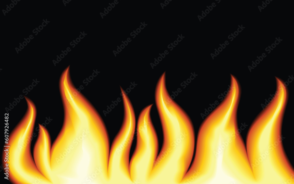 Red burning flame pattern. Vector. Red burning flame pattern. Vector.