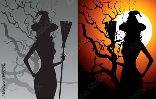 Two witch, vector