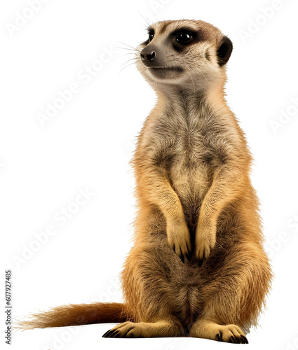 Photo meerkat isolated on the transparent background PNG