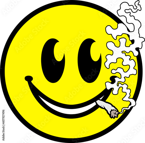 Happy face smoking