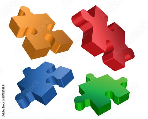 Vector illustration of puzzle mosaic background