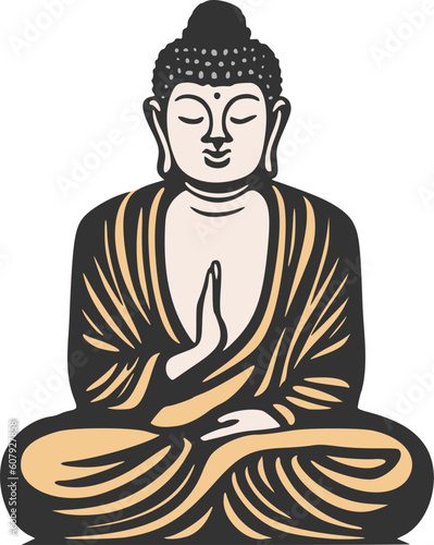 Meditation pose illustration
