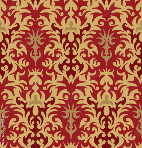 Seamless background from a floral ornament, Fashionable modern wallpaper or textile