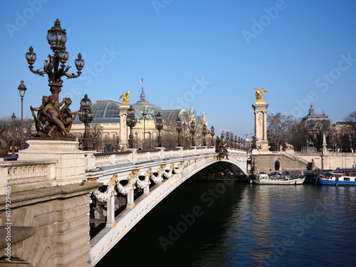 Obraz na plátně Pont Alexandre III mit Grand Palais