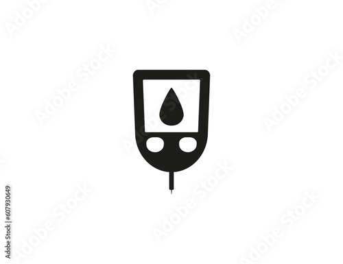 Blood, sugar, glucometer icon. Vector illustration.