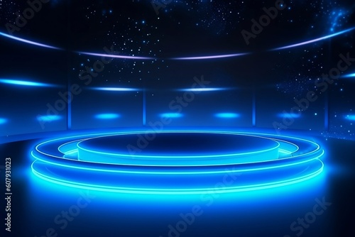 Abstract Podium in Dynamic Composition - 3D Render and Illustration