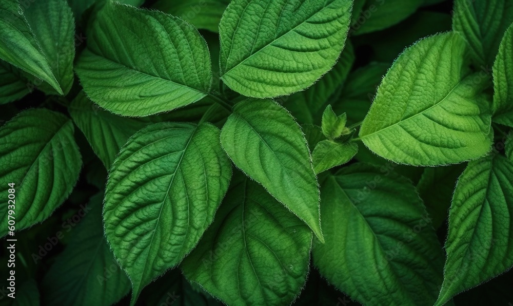 a close up of a green leafy plant with lots of green leaves on the top of the leaves and the bottom of the leaves. generative ai a close up of a green leafy plant with lots of green leaves on the top of the leaves and the bottom of the leaves. generative ai