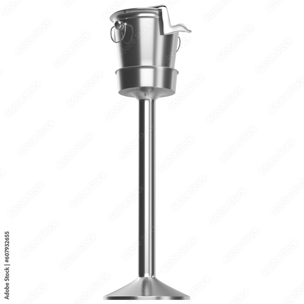 3D rendering illustration of a wine bucket stand 3D rendering illustration of a wine bucket stand